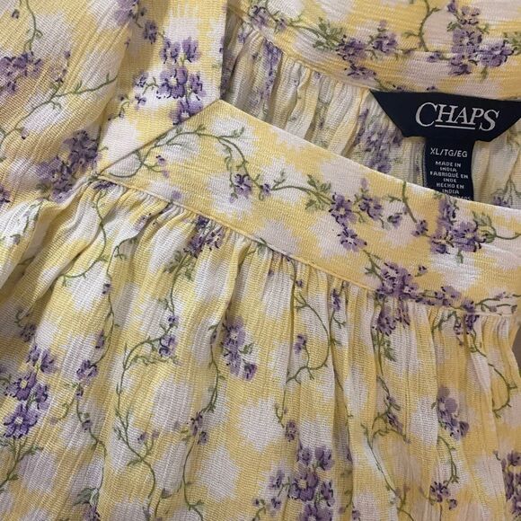 Chaps by Ralph Lauren Floral Blouse Sz XL - Picture 2 of 5
